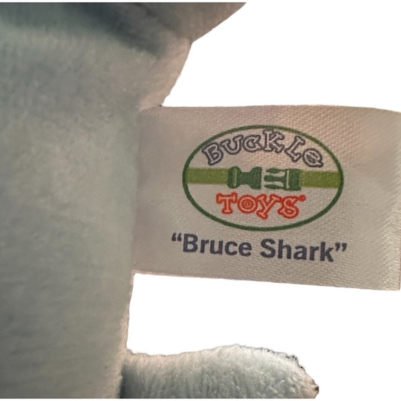 BUCKLE TOY Plush Bruce Shark Blue Montessori Learning Life Skills Stuffed Animal - Picture 7 of 7